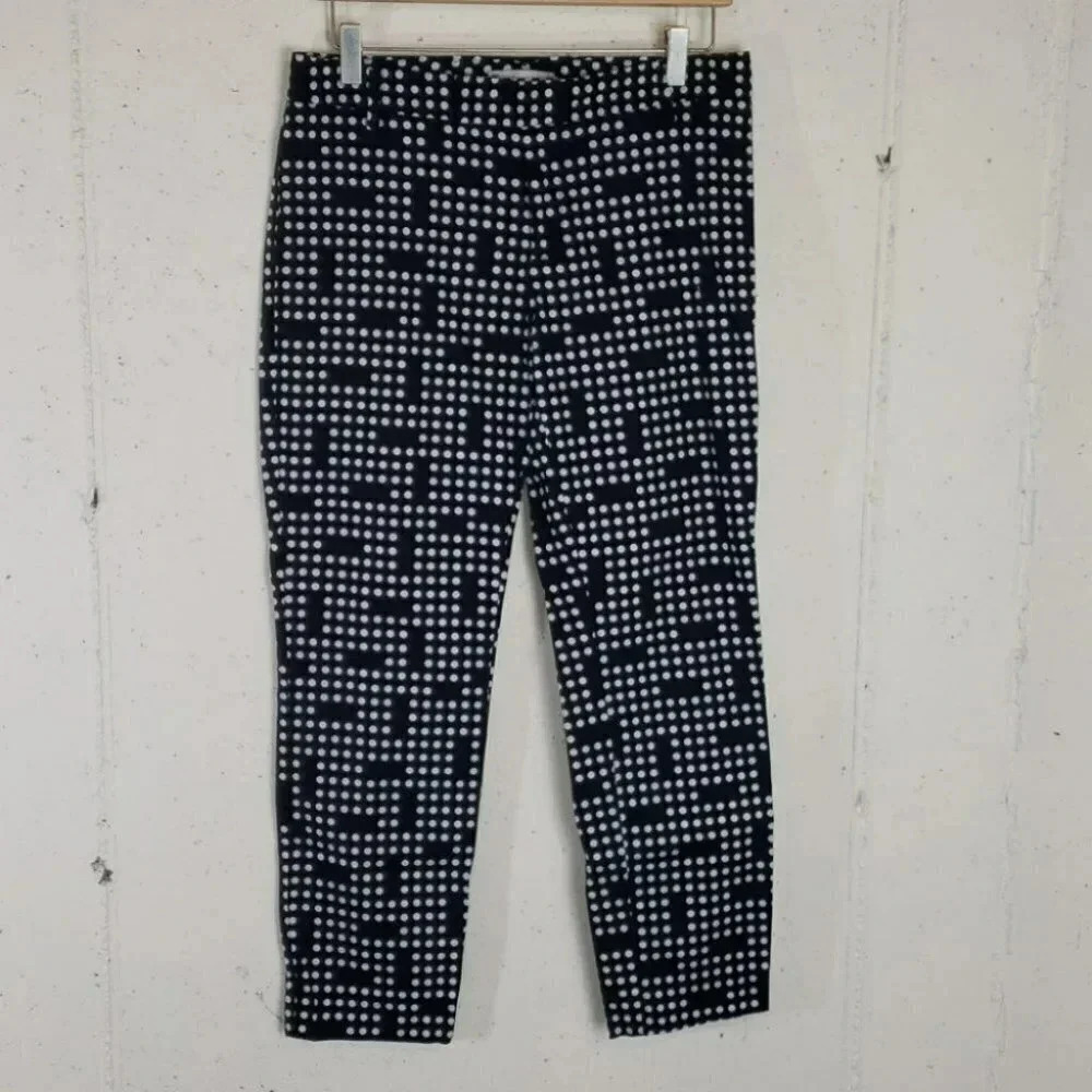 Gap Slim Cropped stretch 6 black/white polka dot pants